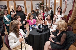 Women celebrating a wedding